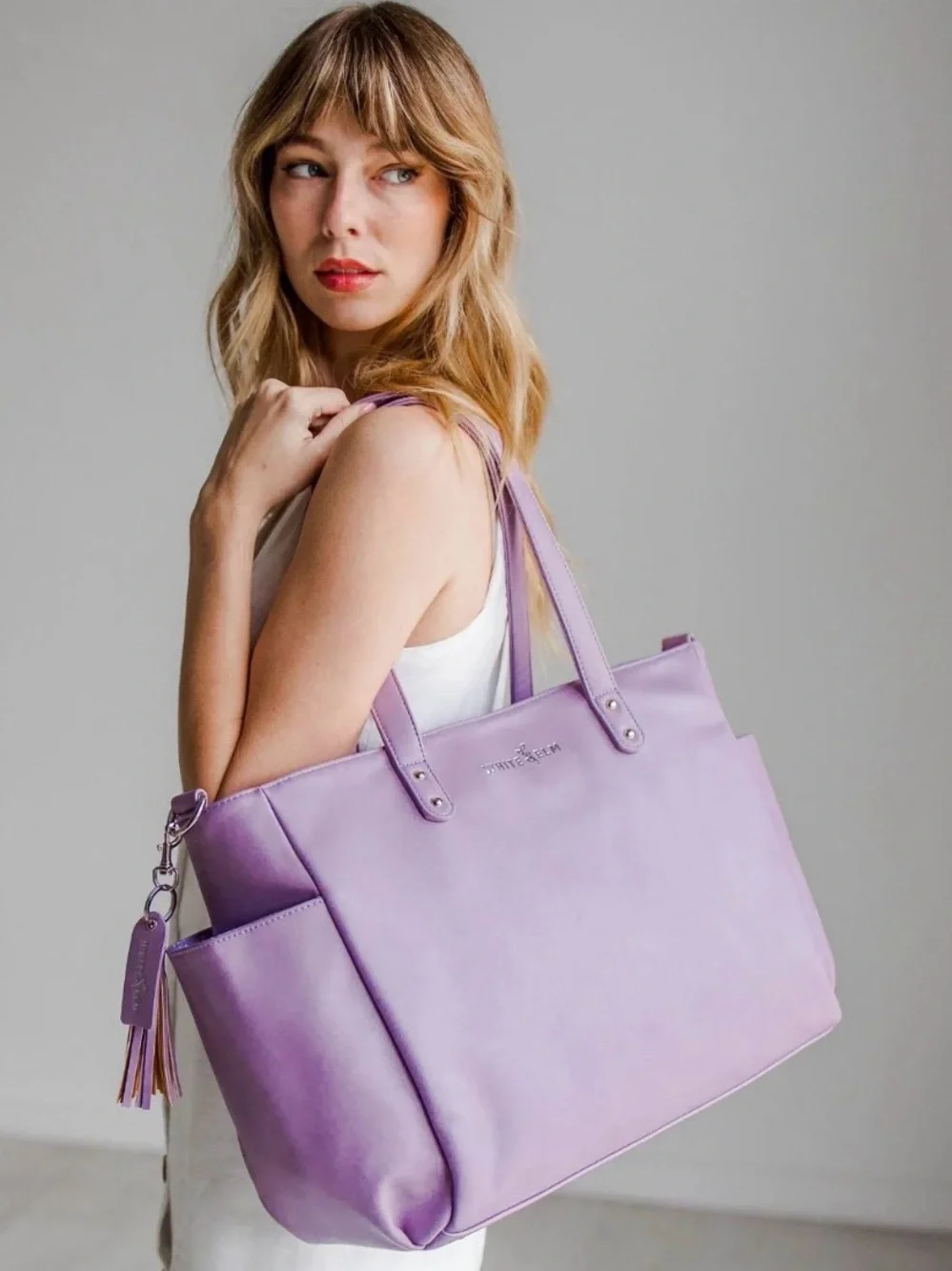 West Elm Gemini Mini Convertible Backpack Limited Edition Heather Purple